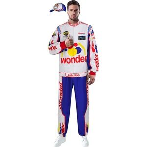 Ricky Bobby Cosplay Mens L Talladega Nights Wonder Bread Costume Shake and Bake